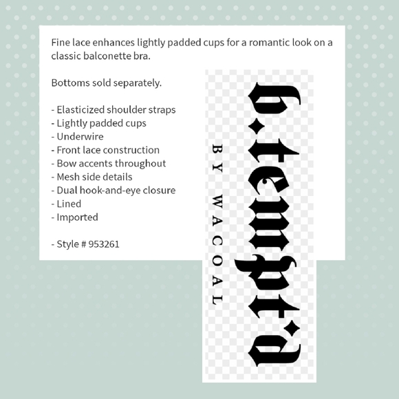 NWT b.tempt'd Sultry Lace Bra - Sz 30D - Picture 3 of 6